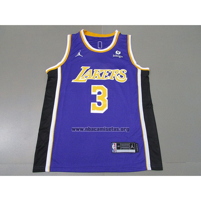 Camiseta Los Angeles Lakers Anthony Davis NO 3 Statement 2021-22 Violeta